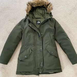 The North Face Olive Parka Size Medium